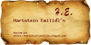 Hartstein Emilián névjegykártya